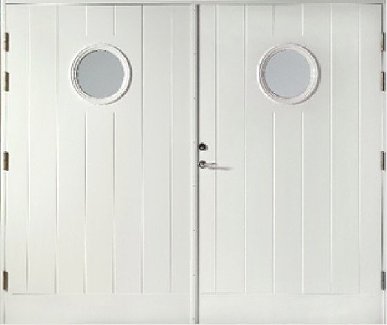 Garageport Marin med klarglas