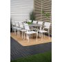 Ekens Matgrupp (160x90) - Vit/Gr - 8 Stolar