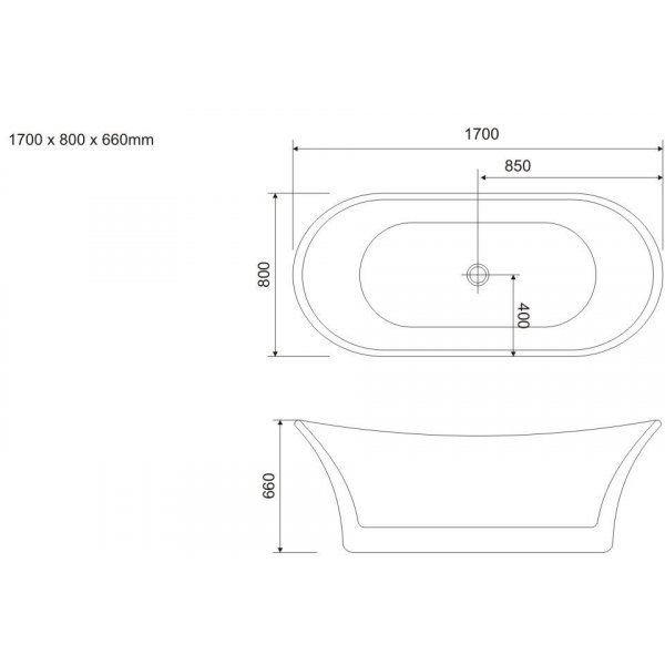 Badkar Tarifa - 170 cm