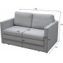 2-sits b�ddsoffa Mind - 139 cm - gr�