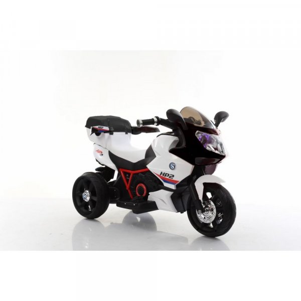 Elmotorcykel för barn Vit 7Ah Dubbla motorer Elmotorcykel för barn Vit 7Ah Dubbla motorer