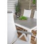 Ekens Matgrupp (160x90) - Vit/Gr - 4 Stolar
