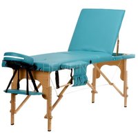 Massagebänk med träben - 3 zoner - Enfärgad Massagebänk med träben - 3 zoner - Enfärgad