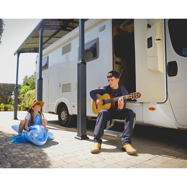 Canopia Alpine Carport i Metall För Husbil 3,6 x 13 - Grå Canopia Alpine Carport i Metall För Husbil 3,6 x 13 - Grå