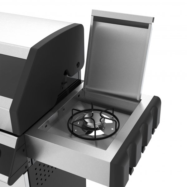 Rostfri gasolgrill med sidobr�nnare | Lock med glasf�nster | Kansas