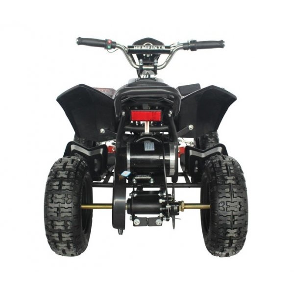 Elektrisk Fyrhjuling - Svart/röd 500W + Låskätting Elektrisk Fyrhjuling - Svart/röd 500W + Låskätting