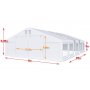 Partyzelt aus PVC - 8 x 26 m