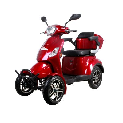 Promenadscooter med 4 hjul - Svart & röd 1000W