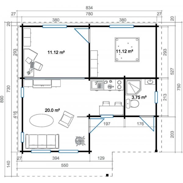 Fritidshus Alexandra - 68 m