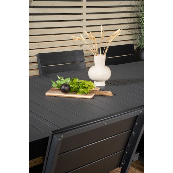 Holma Matgrupp (160x100) - Svart - 8 Stolar