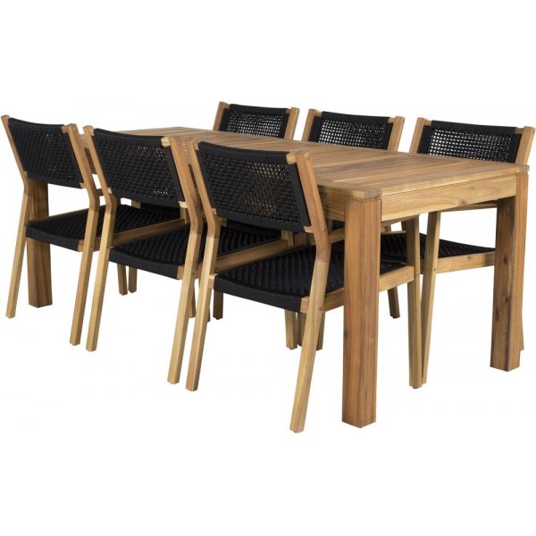 Prssebo Matgrupp (200x90) - Natur - 6 Stolar