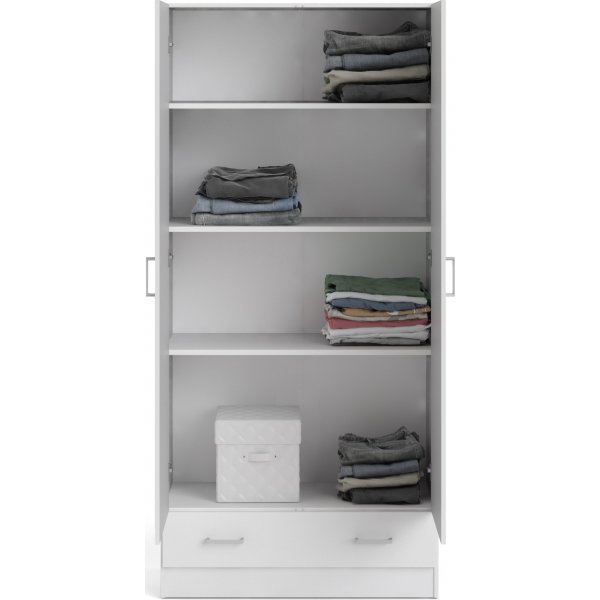 Space garderob vit 80 cm bred med 170,5 cm h�g