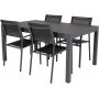 Holma Spisegruppe (160x100) - Sort - 4 Stole
