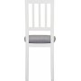 Matstol vit med gr� sits