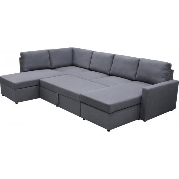 B�ddsoffa U-form m�rkgr� - Dream