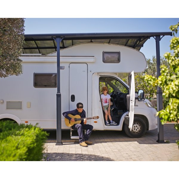 Canopia Alpine Carport i Metall För Husbil 3,6 x 13 - Grå Canopia Alpine Carport i Metall För Husbil 3,6 x 13 - Grå