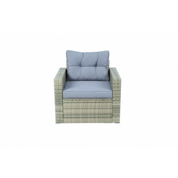 Stor loungegrupp 7 delar | Soffa, f�t�ljer, bord & pallar | Gr�
