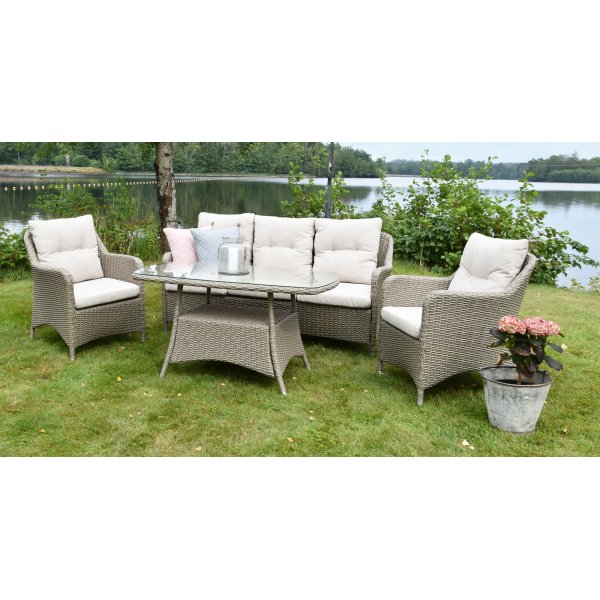Hllestrand loungegrupp i konstrotting - Naturfrgad