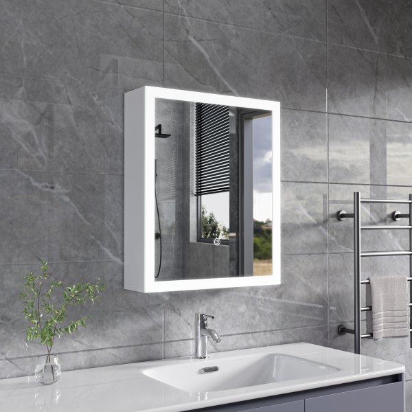 Glanz peilikaappi himmennettävällä valolla - 50 cm Glanz peilikaappi himmennettävällä valolla - 50 cm