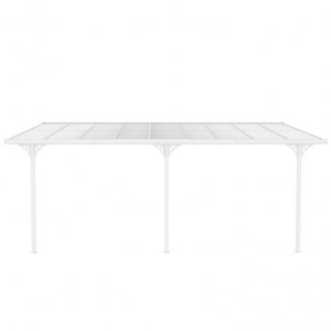 Altantak 5,6x2,5 m vit aluminium UV-skyddad kanalplast