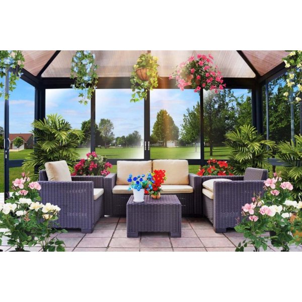 Sunrise Fristående Uterum - Svart 4 x 4 m - Yta 16 m² Sunrise Fristående Uterum - Svart 4 x 4 m - Yta 16 m²