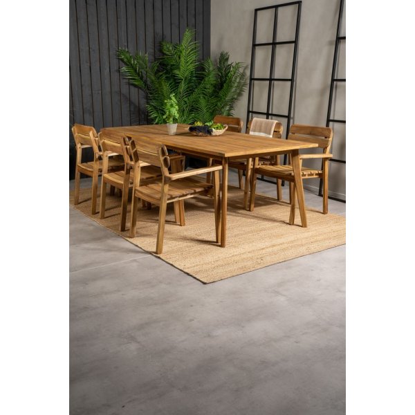 Charlottenberg Matgrupp (220x100) - Natur - 6 Stolar