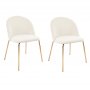 1 Stol beige sammet guldiga ben - Plaza