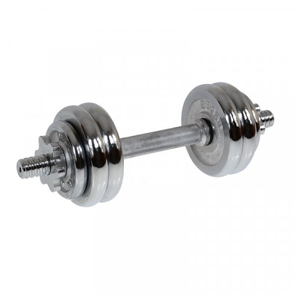 Hantelset - Kromade vikter & hantel - 15 kg