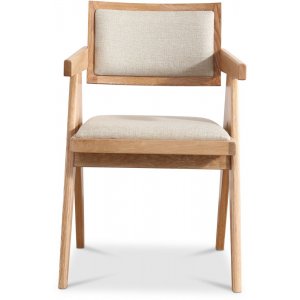 Feel Design Sara karmstol - Whitewash / Linne