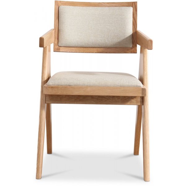 Feel Design Sara karmstol - Whitewash / Linne