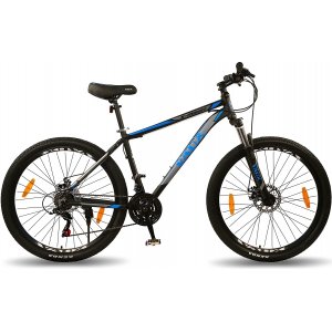 Mountainbike 27,5" SVART/NEON med 21 växlar - Hyper + Cykellås Mountainbike 27,5" SVART/NEON med 21 växlar - Hyper + Cykellås