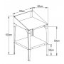 Vxthusbord i stl - 60x60 cm
