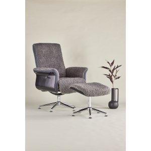 F�t�lj med fotpall Gr� Teddy