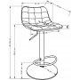 Barstol gr� sammet guldig fot h�j och s�nkbar