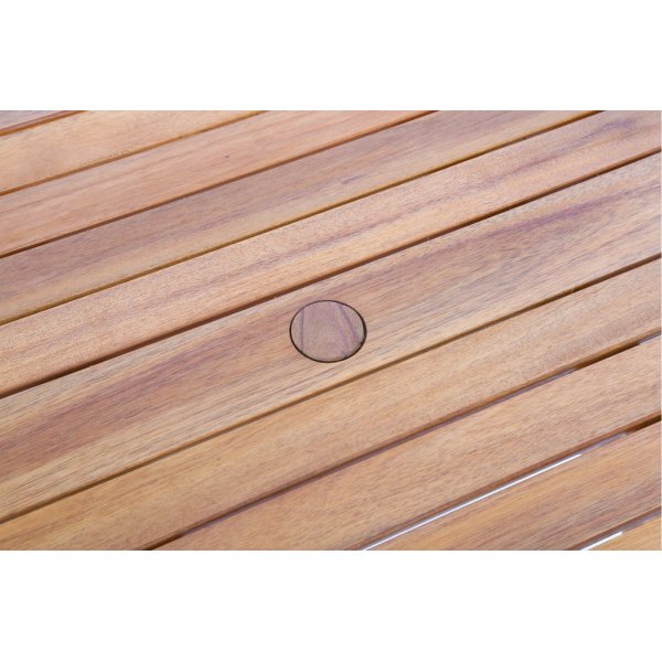 Matgrupp Acacia rund 100 cm, inkl. 4 stolar