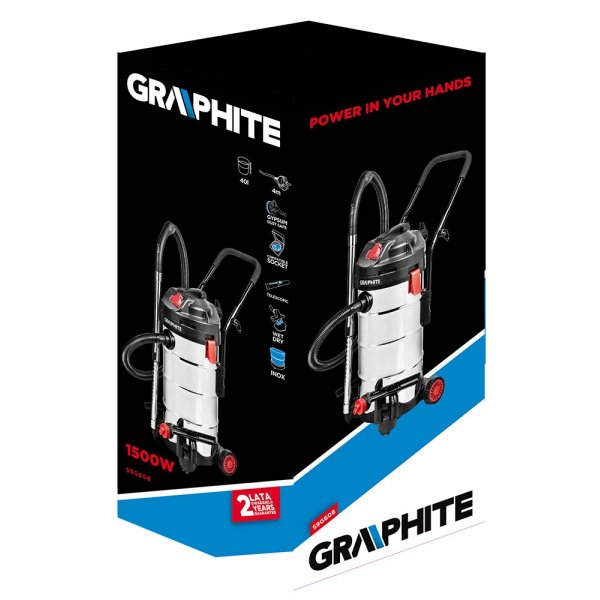 Grovdammsugare, 1500W, 40 liter Grovdammsugare, 1500W, 40 liter