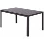 Utematgrupp Ibiza bord 150cm + 6 stolar - Svart