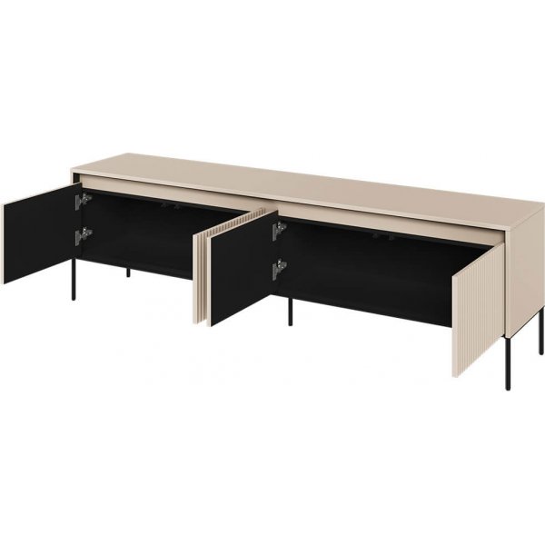 TV-b�nk med LED - Beige/svart