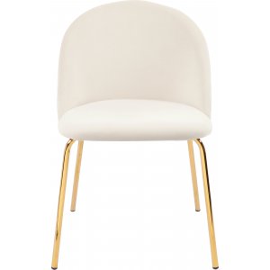 Stol beige sammet guldiga ben - Plaza