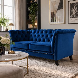 Soffa 2-sits chesterfield bl� - Milton