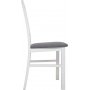 Matstol vit med gr� sits