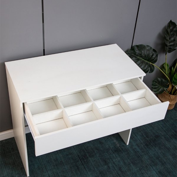 Sminkbord vitt med f�rvaring 90 cm bred