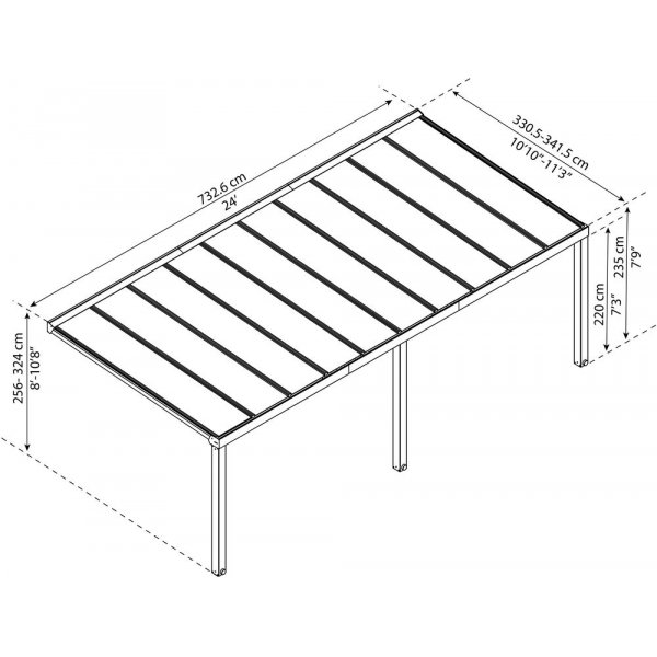 Altantak Stockholm 3.4X7.4 - Gr�