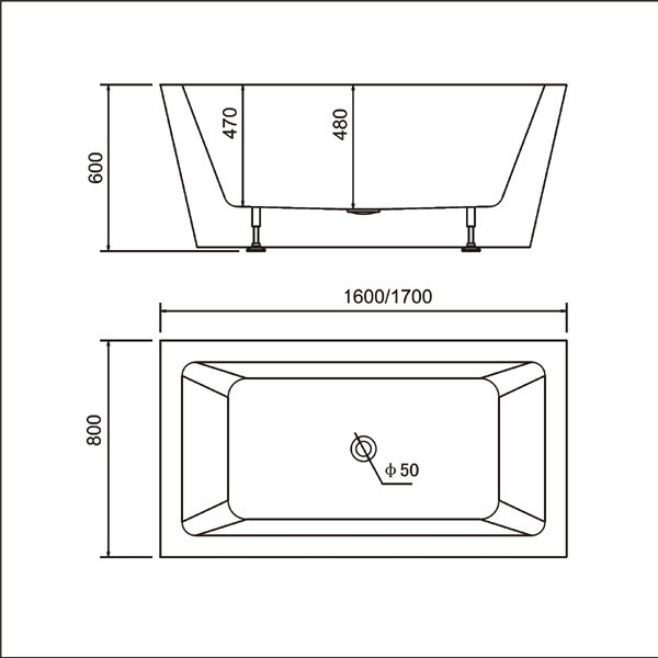 Badkar Chloris - Vit