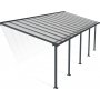 Canopia Olympia Altantak i Aluminium 3 x 8,5 - Mrkgr/klarglas