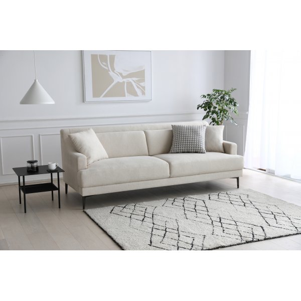 Soffa 3-sits beige modern - Hanna