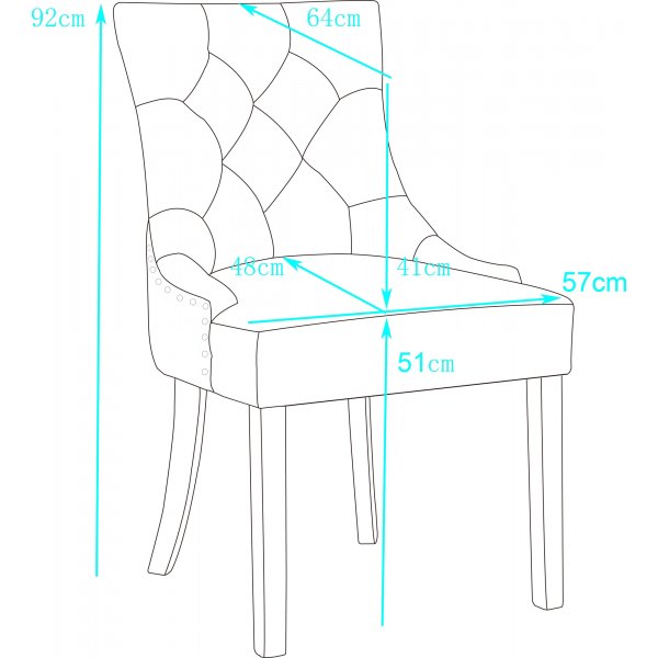 Tuva stol med handtag i ryggen - Gr�beige