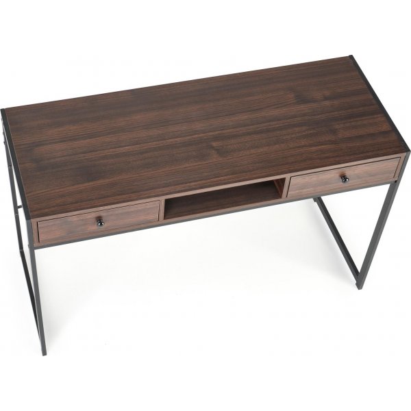 Skrivbord med l�dor valn�t 123 cm bred