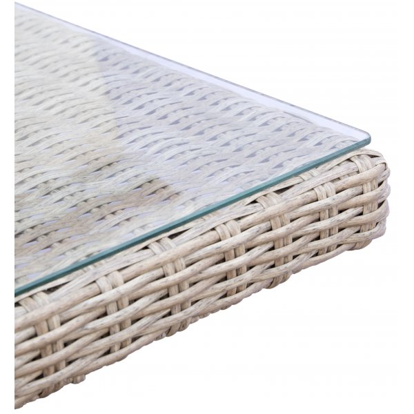 Gartengruppe: 6 Stühle und Tisch 200 x 100 cm Rattan - Hampton/Mercury + Reinigungsspray für Gartenmöbel Gartengruppe: 6 Stühle und Tisch 200 x 100 cm Rattan - Hampton/Mercury + Reinigungsspray für Gartenmöbel