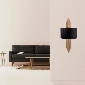 V�gglampa curve - Svart/koppar